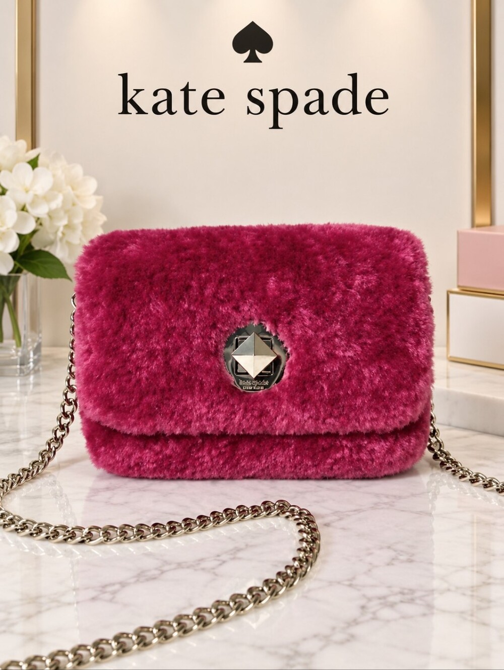Kate Spade Micro Faux Fur Bag